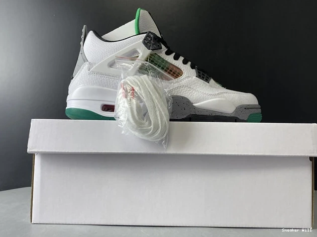 WellDesigned Rasta AQ9129-100 Jordan4 887 Lucid Green 0528